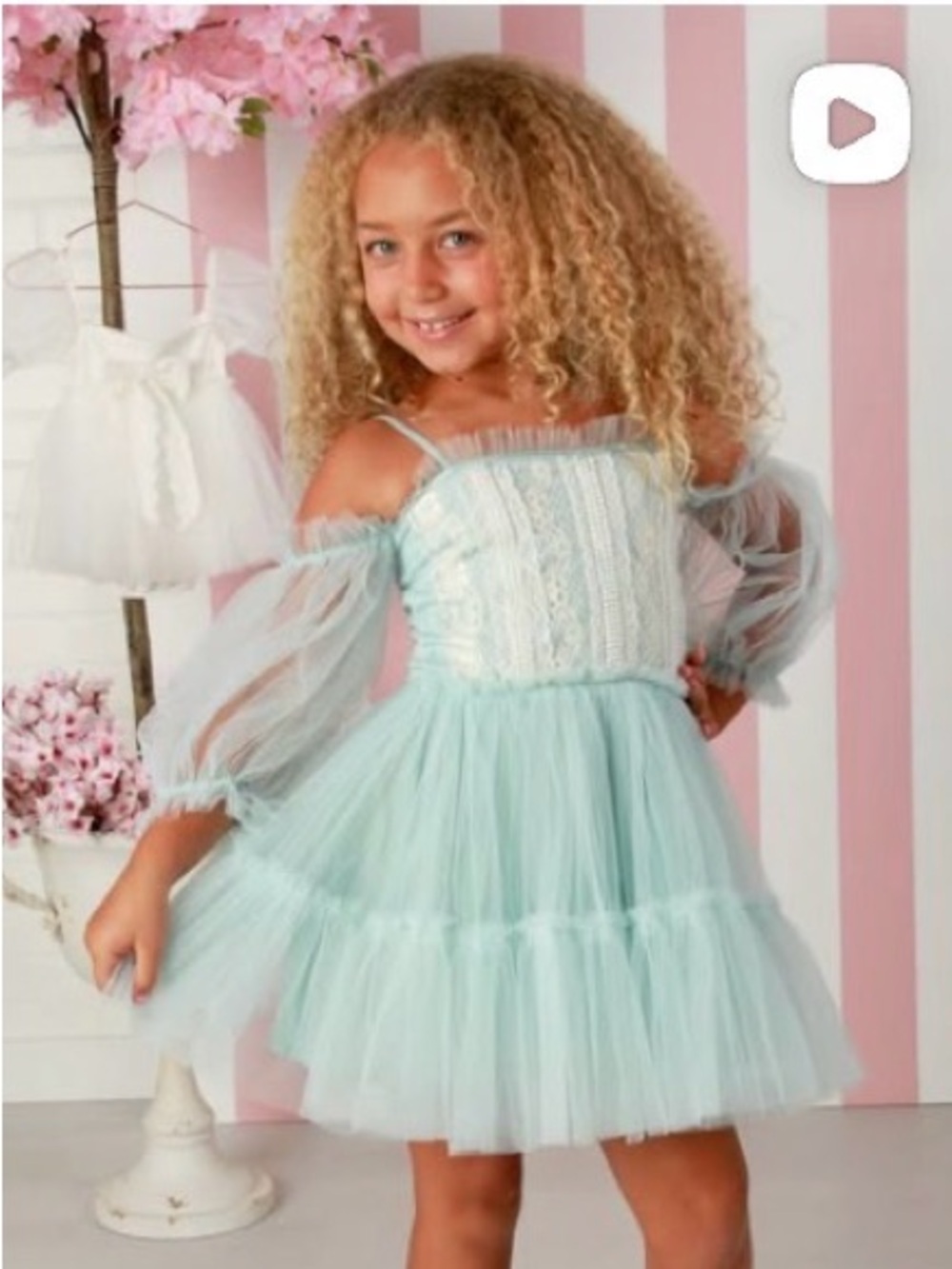 Ooh LA LA ! Tulle Off-Shoulder Party Dress for Girls
